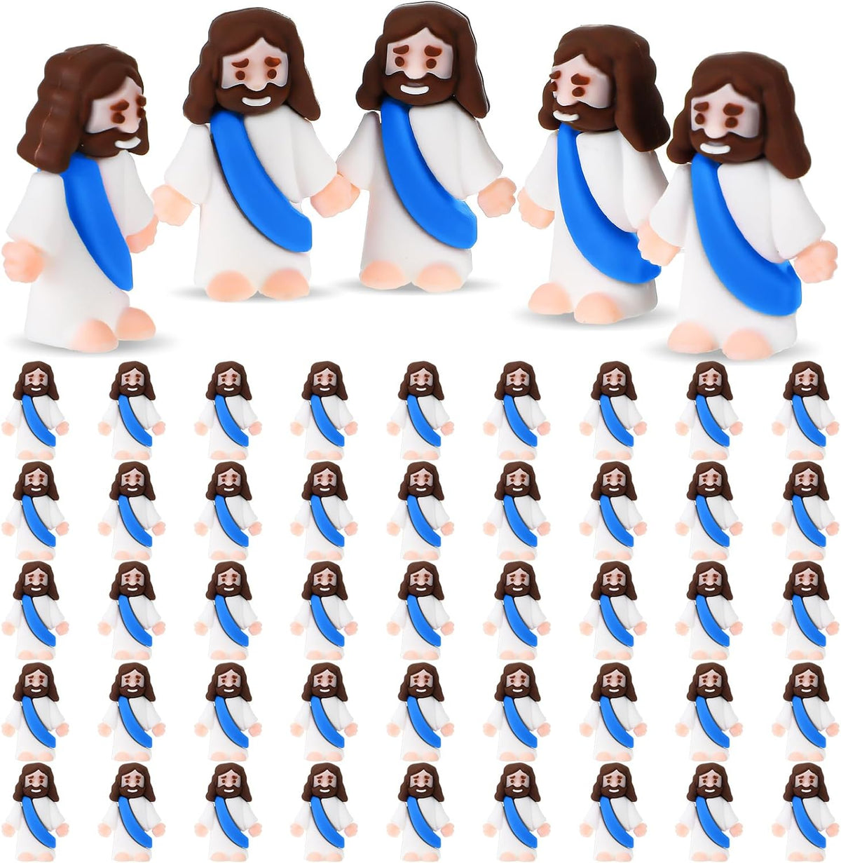 Sumind 50 Pcs Little Jesus Figures Original Design - Blue