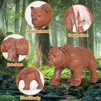 24Pcs Safari & Zoo Animals Figures, Realistic Plastic Animal Toys Set for Kids 1 2 3, Lion, Elephant, Perfect for Play, Education, Baby Shower Decor,Party Supplies Cake Topper
