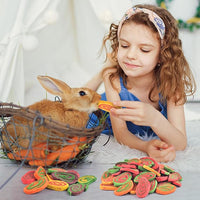 KATUMO Rabbit Toys, 220g / 7.7oz Rabbit Treats Bunny Chews Guinea Pig Molar Treats for Bunny, Hamster, Chinchilla, Gerbil, Other Small Rodents