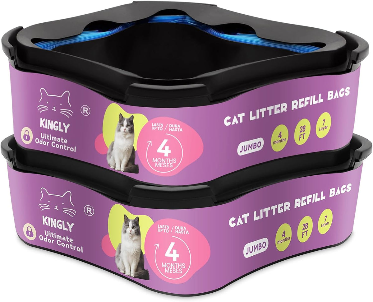 Premium Cat Litter Refill Bags, Jumbo 28FT 2-Pack