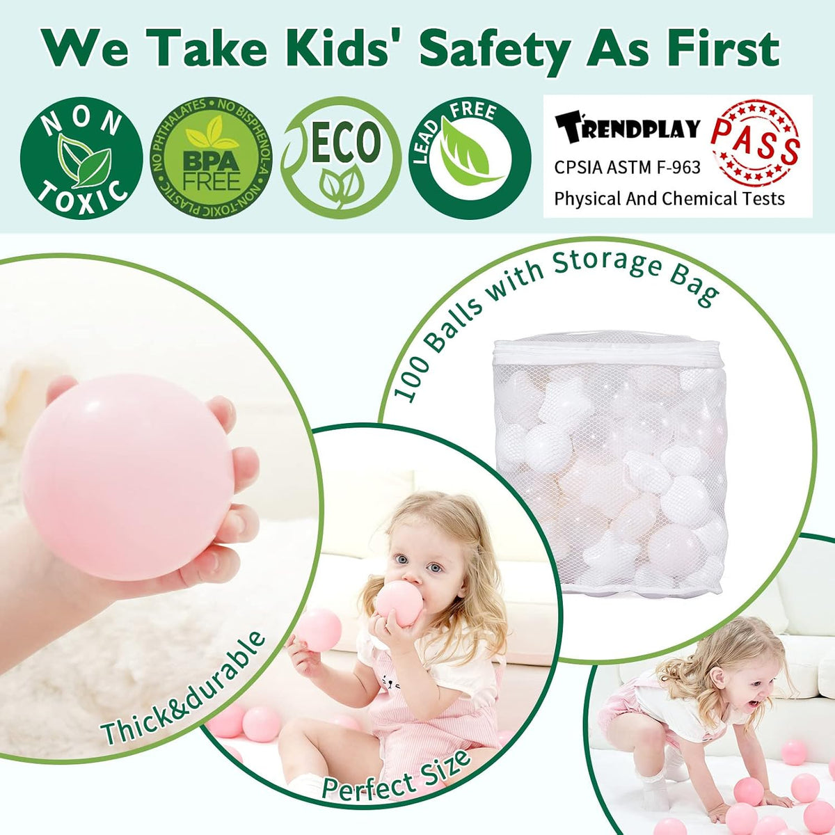 TRENDPLAY Star Ball Pit Balls for Toddlers 50 100 200 Count Star - Beige / 100 - image 3