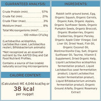 Primal Freeze Dried Raw Cat Food Nuggets Rabbit, Complete & Balanced Meal or Topper, Premium, Healthy, Grain Free, High Protein Raw Cat Food with Probiotics (14 oz)