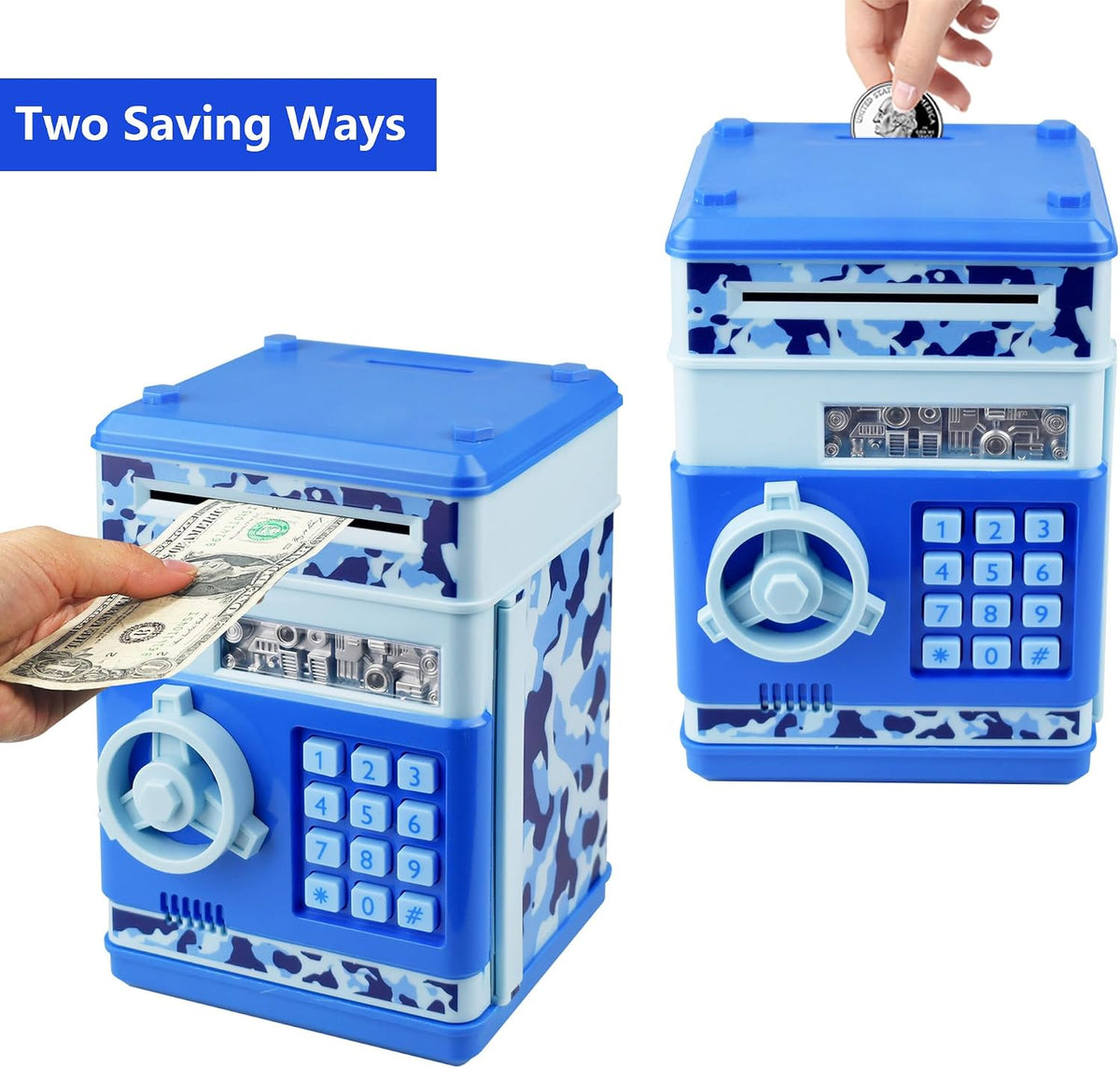 HUSAN rose gold electronic ATM piggy bank for kids with password keypad - view 16