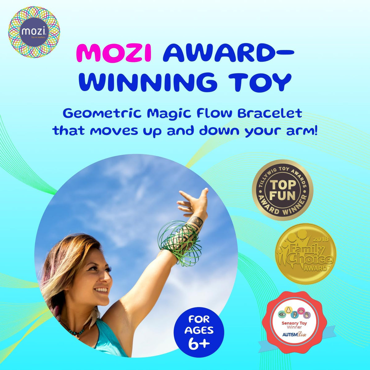 Mozi Geometric Magic Flow Bracelet, Easy to Use - Mozi / Black & Gold - image 2