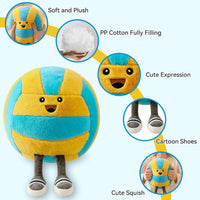 KUCCO-PILLOW 11 inch soccer ball plush pillow with two little legs - view 12