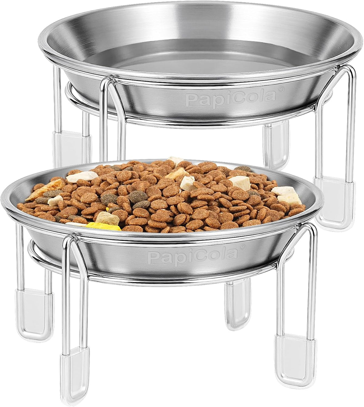 Elevated cat Bowl 2PC, 6.3" Wide Raised Cat Bowl – Essentials for Cats - 2PC