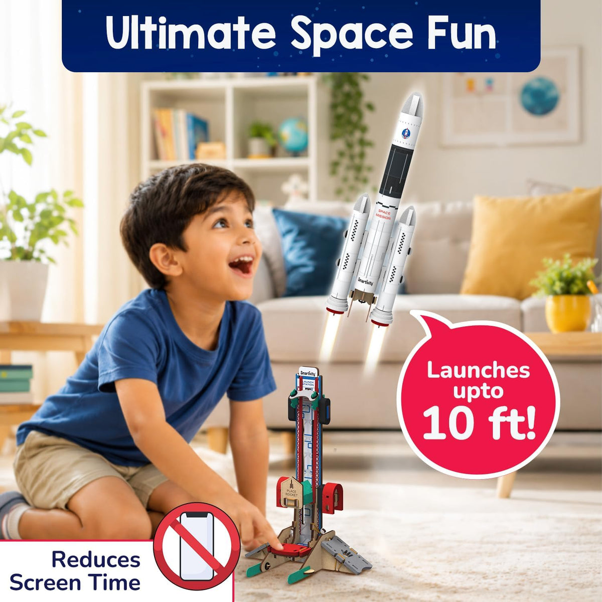 Smartivity DIY Rocket Launcher STEM Kit for Kids 6-12 Years – Fun for Kids & Family - Rocket Launcher - image 2