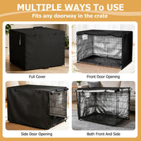 Dog Kennel Cover, Dog Crate Cover 48 Inch for Wire Dog Cages - 42.0"L x 28.0"W x 30.0"H / Black - image 4
