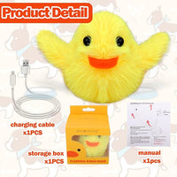 Mity Rain Interactive Duck Dog Toys - Touch Activated, Squeaky, Enrichment for Small/Medium/Puppy Dogs
