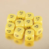 22MM Rounded Blank Six Sided Dice Lianshi Teaching Created Sesources - 10Pcs / Yellow - image 3