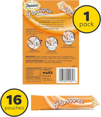 Temptations Creamy Puree Squeezable Lickable Wet Cat Treat with Cheese, 0.42 oz. Tubes, 16 Count
