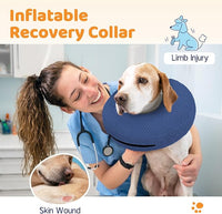 Supet Inflatable Dog Cone Collar for Dogs to Stop Licking, Dog Donut Collar After Surgery, Soft Pet Cone for Small Medium Large Dogs