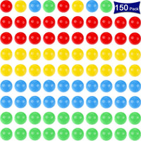 Gejoy 150 plastic replacement marbles in assorted colors for frog games
