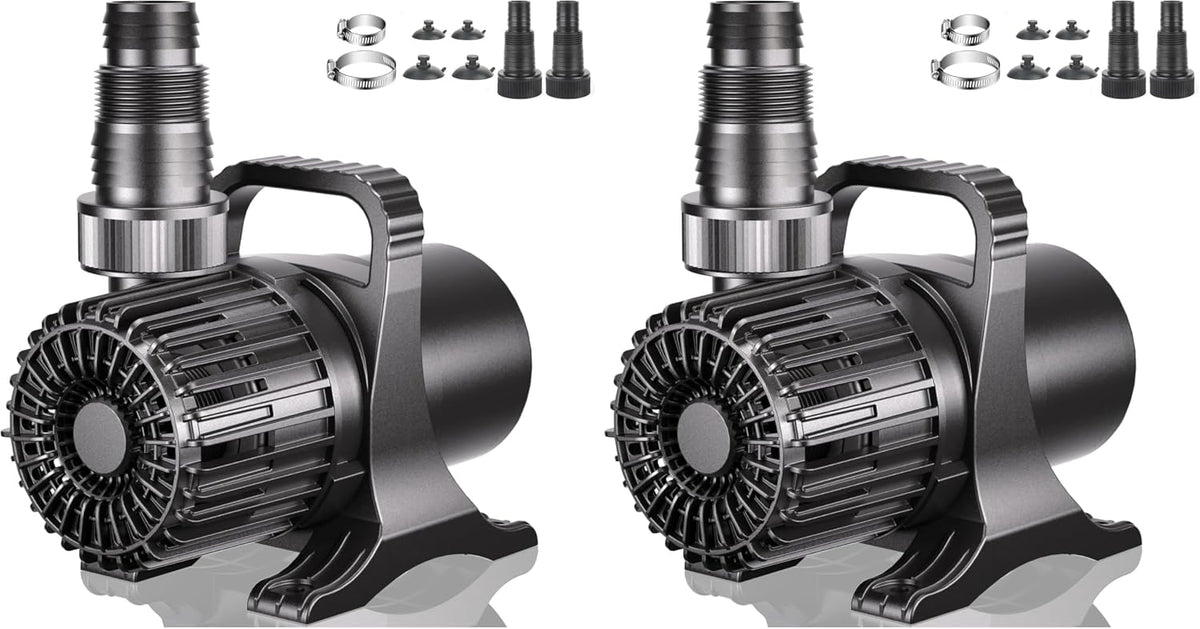 350W 7000 GPH Pond Pump, Ultra Quiet Heavy Duty Submersible Water Pump for Koi Ponds, Fountains - 3200GPH-175W (Pack of 2)