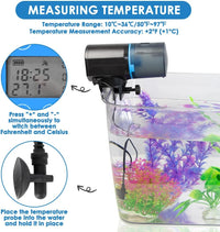 Lukovee Automatic Fish Feeder, Feeding Time Display, USB - B- Plus Temperature Measure Function - image 2