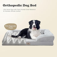 Orthopedic Dog Bed for Extra Large Dogs - XL Plus Waterproof Dog Sofa Beds, Supportive Foam Pet Couch Bed with Removable Washable Cover, Waterproof Lining and Nonskid Bottom