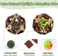 6 Pack Silvervine Sticks for Cat, Natural Catnip Toys – Essentials for Cats - 24 Pack - image 2