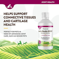 NaturVet ArthriSoothe-Gold Level 3 Advanced Joint Care for Dogs and Cats, 32 oz Liquid, Made in USA