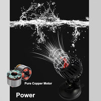 Carefree Fish Aquarium DC12V 10W Wave Maker 4 Level Adjustable Flow Rate Powerhead 1500Gph Wave Pump for 10~60Gal Freshwater and Saltwater Fish Tank