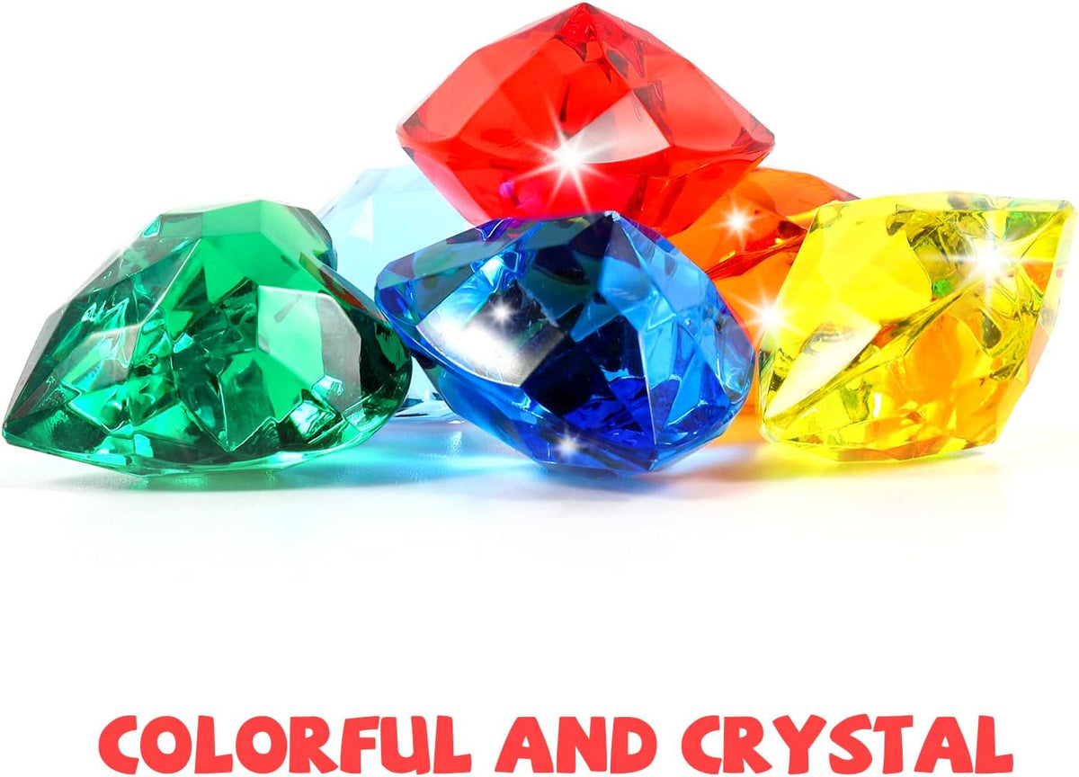 Niceup acrylic heart gems, 30 chunky 3D heart-shaped diamond gemstones for kids - view 11