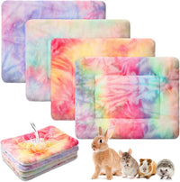 Haull 4 Pcs Waterproof Guinea Pig Bedding Mat, 13 x 10 - Tie Dyed / 13 x 10 Inch