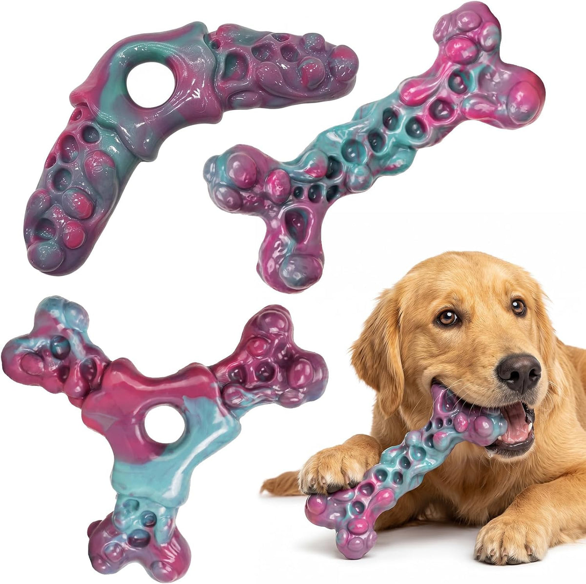 3-Pack Tough Dog Chew Toys, Dog Toys for Aggressive Chewers 25