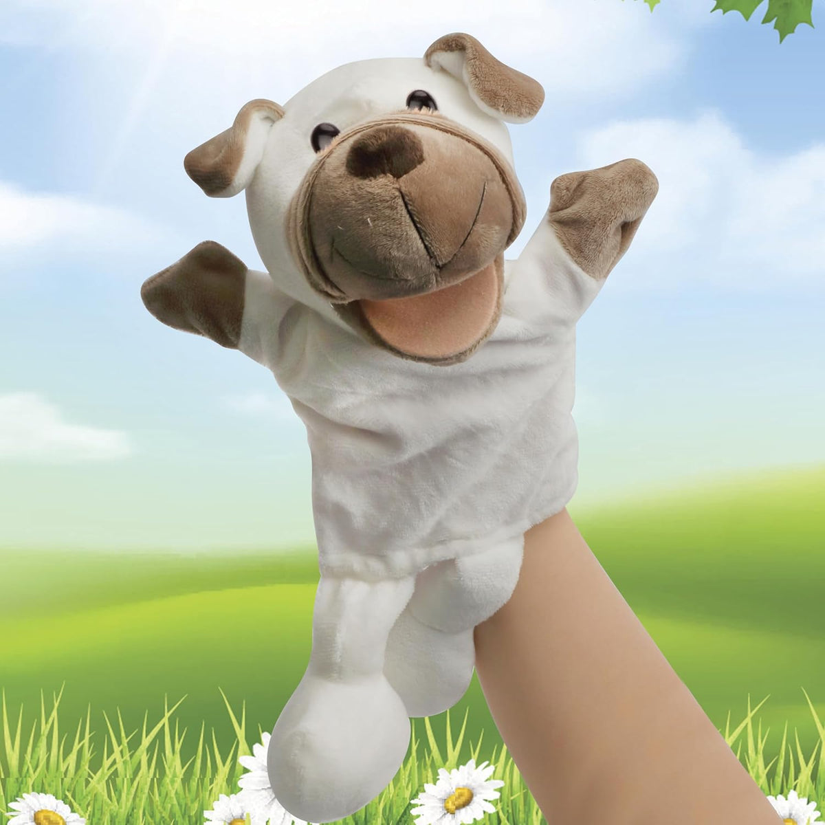 Easfan 12.5 inch plush puppy hand puppet with movable mouth and soft fur - view 10