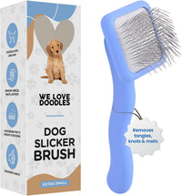 Slicker Brush for Dogs, Pet Grooming Brushes for Doodles & Poodles, Large – Essentials for Dogs - Extra Small Slicker Brush