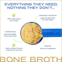 Native Pet Bone Broth for Dogs and Cats - Chicken Bone Broth Powder Dog Food Toppers for Picky Eaters - Provides Extra Nutrition for Joint Strength, Immune Support & Heart Health - 48 Scoops