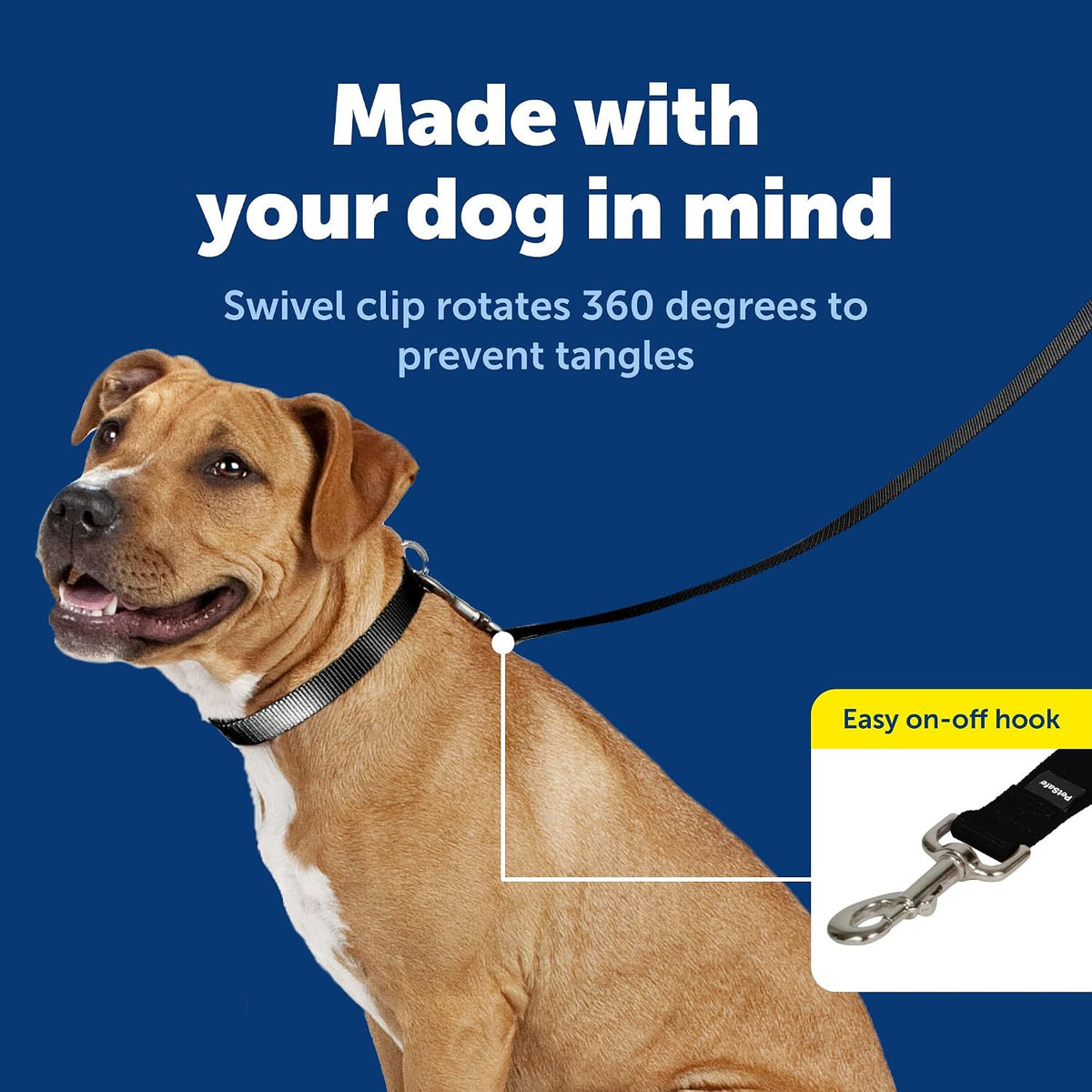 PetSafe Nylon Dog Leash, Strong, Durable - 3/4 in. x 4 ft. / Black - image 3