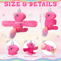 Liliful 8 Pack Kids Plush Gifts Stuffed Animal Slap Bracelets - Unicorn - image 2