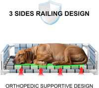 Elevated Dog Bed with with Guardrail - Cushion-M - image 2