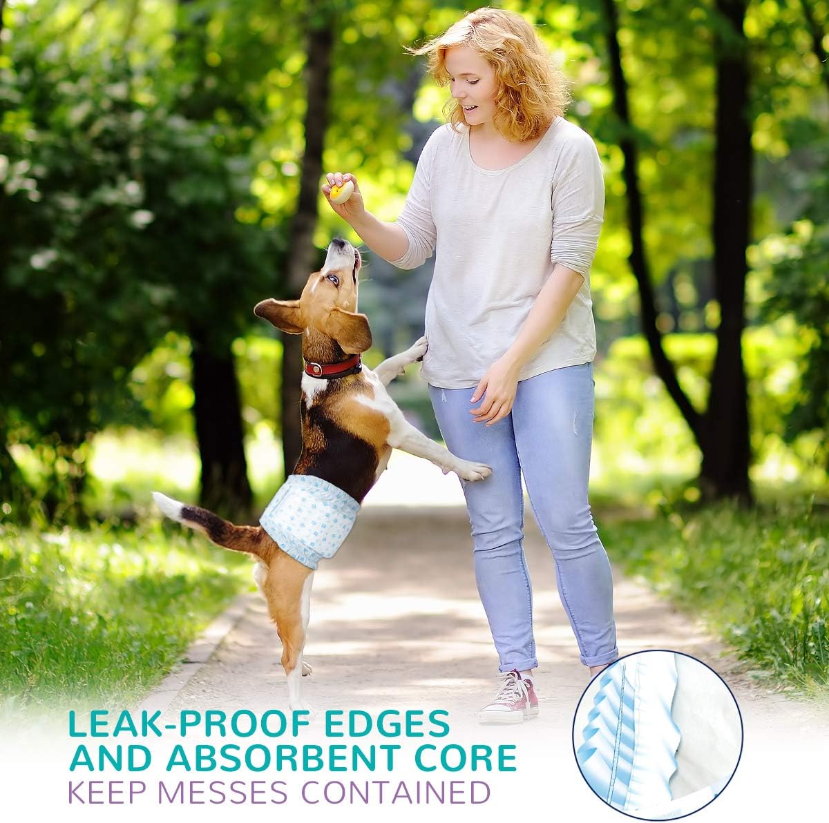 Male Dog Diapers Absorbent Belly Bands for Male Dogs S – Essentials for Dogs - Male Wraps-XS-26pc - image 4
