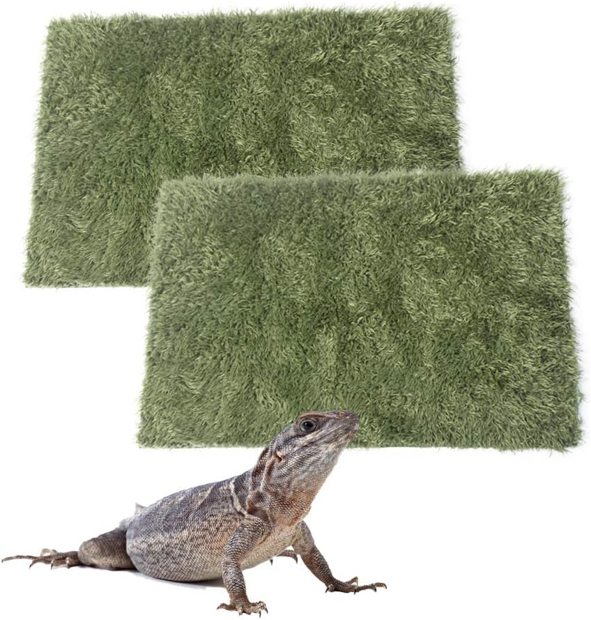 2pcs Reptile Carpet Terrarium Liner Tortoise Bedding Reptile - 2PCS（M）：11.81 X 7.87 in