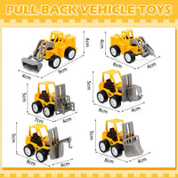 Sosation 72-piece mini construction party favor trucks with cranes, forklifts and excavators - view 8