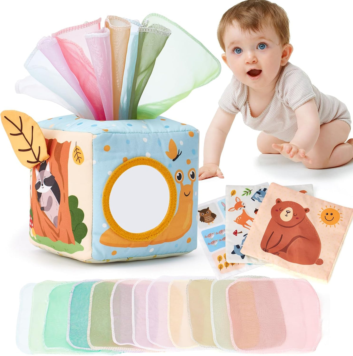 hahaland Baby Tissue Box Toy