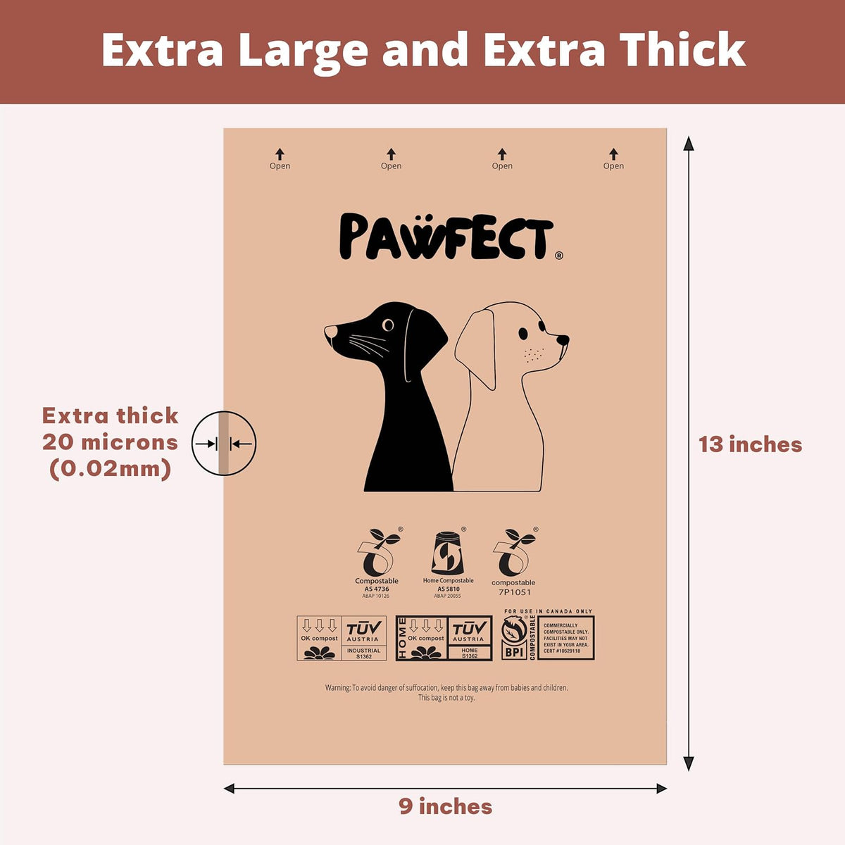 Pawfect Dog Poop Bags Rolls, Biodegradable Poop Bags - 240 Bags - image 2
