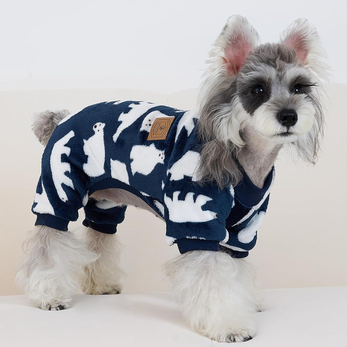 Cow Dog Sweater, Dog Winter Clothes for Small Medium Dogs Girl Boy Fleece Pet Pajamas for Winter - Polar Bear / X-Large(Chest:18.9-21.6") - image 3