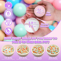 GOGOSO Ball Pits Balls for Toddlers Pack of 50 100 200 Plastics Shape - C / 100 balls - image 2