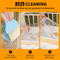 3 in 1 Rabbit Hay Feeder with Litter Box - 15.7in Style2 / Natural 2 - image 2