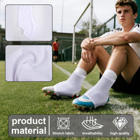 Football Spats Cleat Covers, Youth Boys, Keeps Dirt - White / Large - image 3