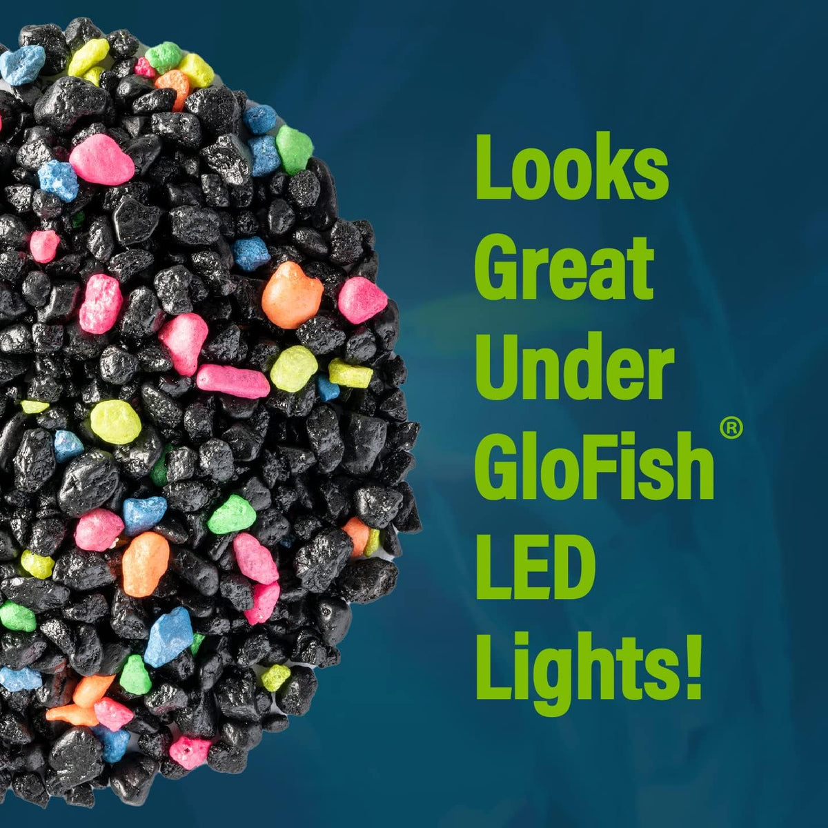 GloFish Aquarium Gravel, Black With Fluorescent Accents - Black With Fluorescent Highlights (Pack of 6) / 5 LBS (Pack of 6) - image 2