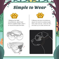 Small Dog Sunglasses UV Protection Goggles Eye Wear Protection with Adjustable Strap Doggy Heart Shape Anti-Fog Sunglasses for Pet Dogs Sun Glasses Doggie Windproof Glasses, White