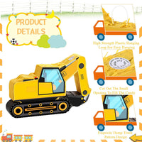 Aoriher Construction Dump Truck Excavator Piñata with Blindfold Bat – Fun for Kids & Family - Excavator - image 3