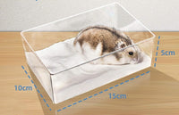 Cumuiu Hamster Sand Bathroom Clear Acrylic Toilet Tray Bathroom - Small - image 2