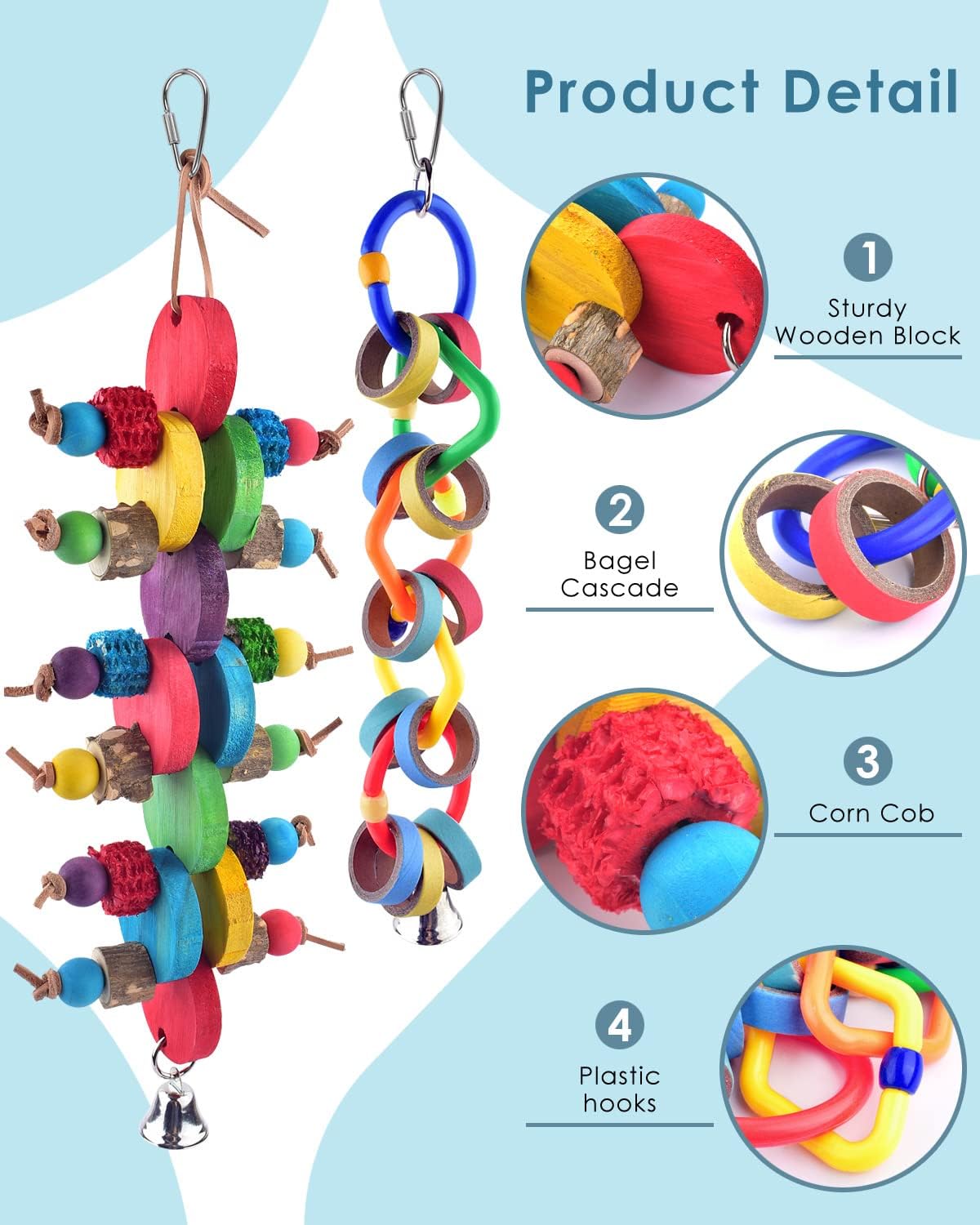 Bissap 2 PCS Bird Chew Toys - 2 PCS - image 3