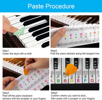 2 Pack Piano Keyboard Stickers for 88/76/61/54/49 Keys - 1 - image 2