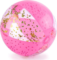 AMOR PRESENT Glitter Beach Ball, Pink