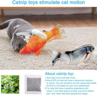 Tocirelo Cat Toys Flopping Fish with Catnip - Crusion+Redfish - image 3