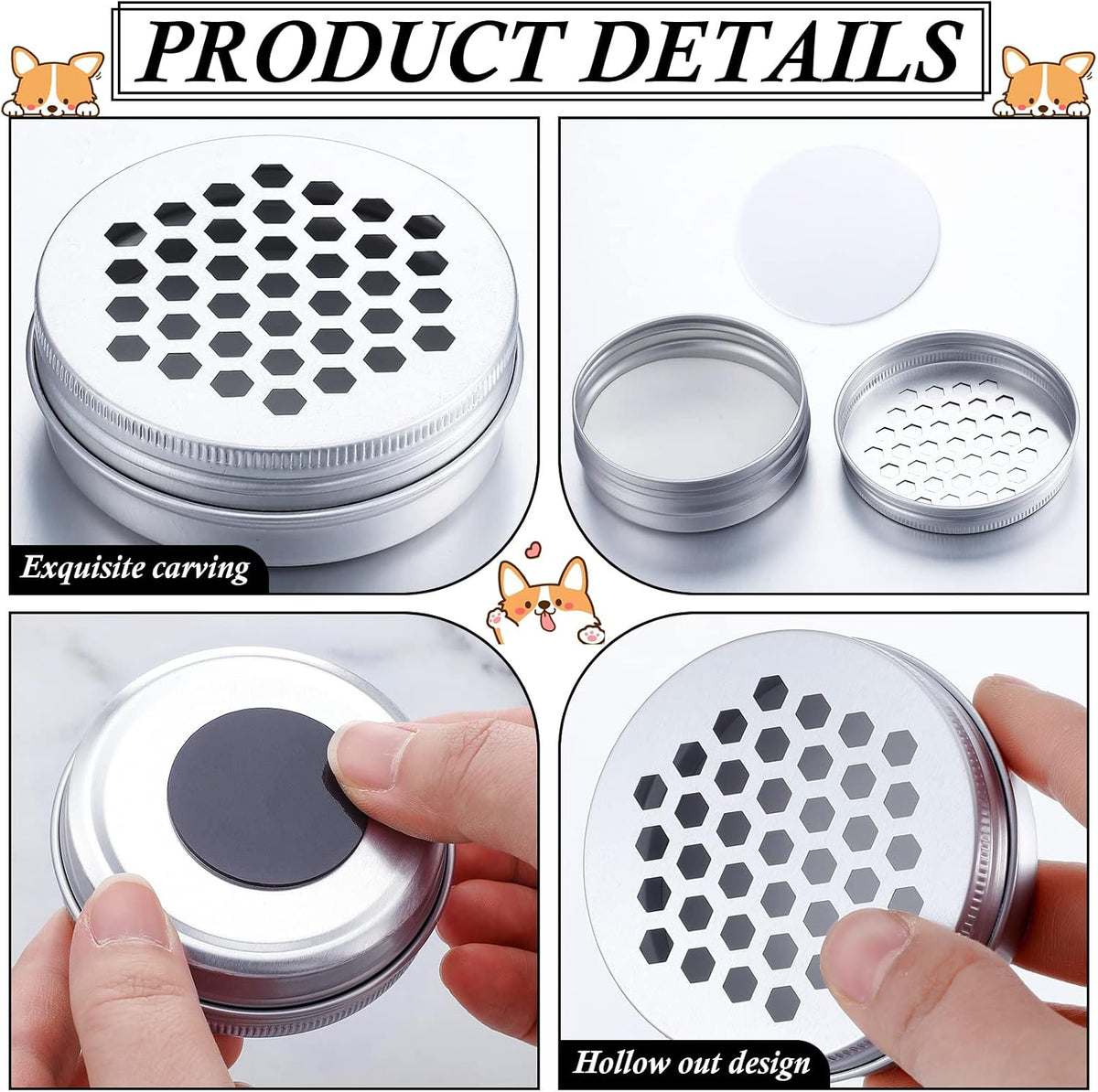 12 Pack Dog Scent Work Tins - Hexagon - image 3